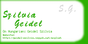 szilvia geidel business card